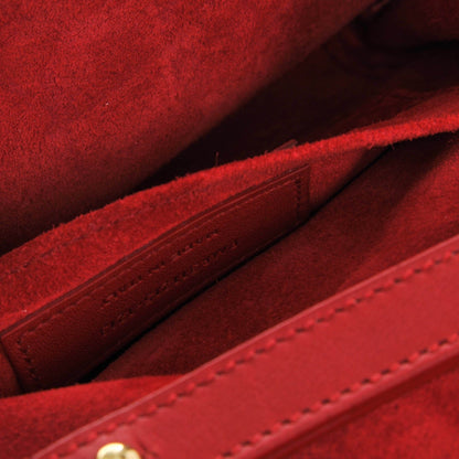 Saint Laurent Calfskin Small Classic Y Satchel Bag Rouge Orient 6 of 9