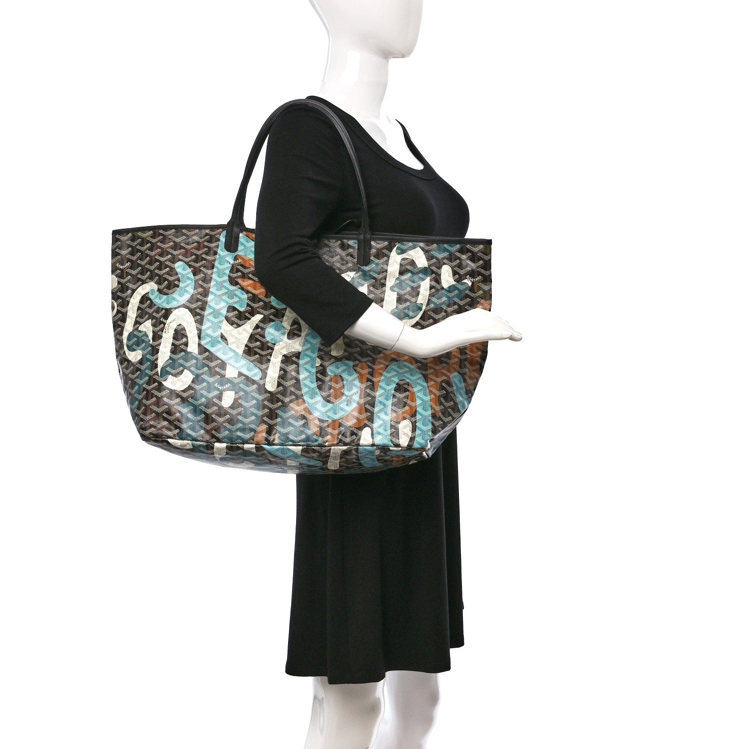 Goyard Goyardine Saint Louis Lettres Camouflage GM Black Blue 2 of 8