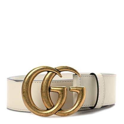 Gucci Calfskin Double G 40mm Belt 85 34 Mystic White 1 of 5