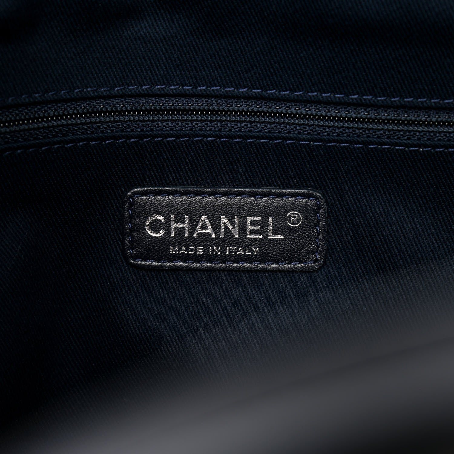 Chanel Denim Deauville Bowling Bag Dark Blue 6 of 9