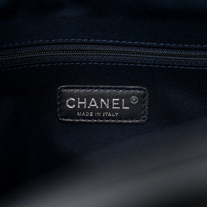Chanel Denim Deauville Bowling Bag Dark Blue 6 of 9