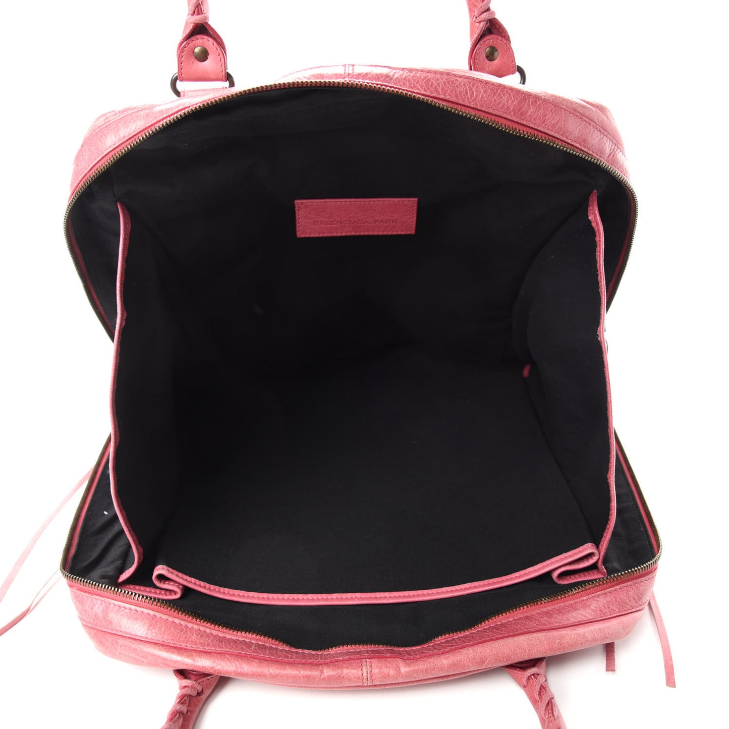 Agneau Classic Hardware Briefcase Tote Pivoine