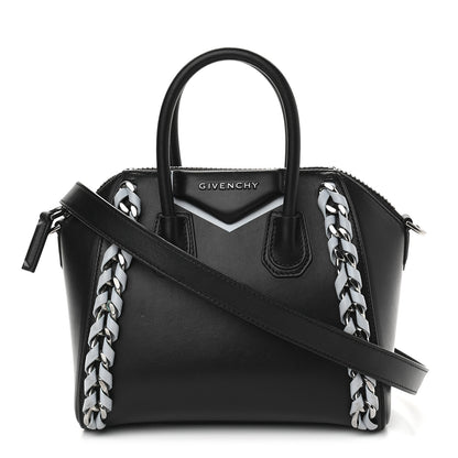 Givenchy Smooth Calfskin Mini Chain Weave Antigona Black 1 of 9