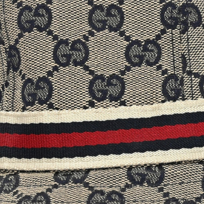 Gucci GG Monogram Web Bucket Hat M Beige Blue 4 of 6