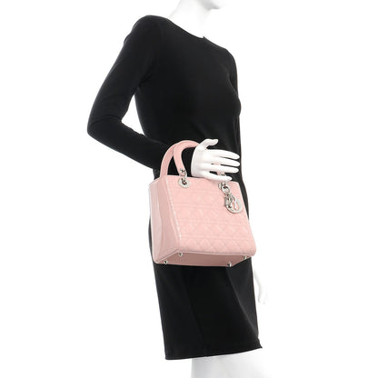 Christian Dior Patent Cannage Medium Lady Dior Rose Clair 3 of 8
