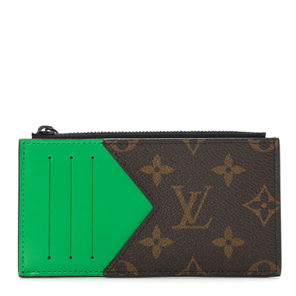 Louis Vuitton Monogram Calfskin Coin Card Holder Minty Green 1 of 6