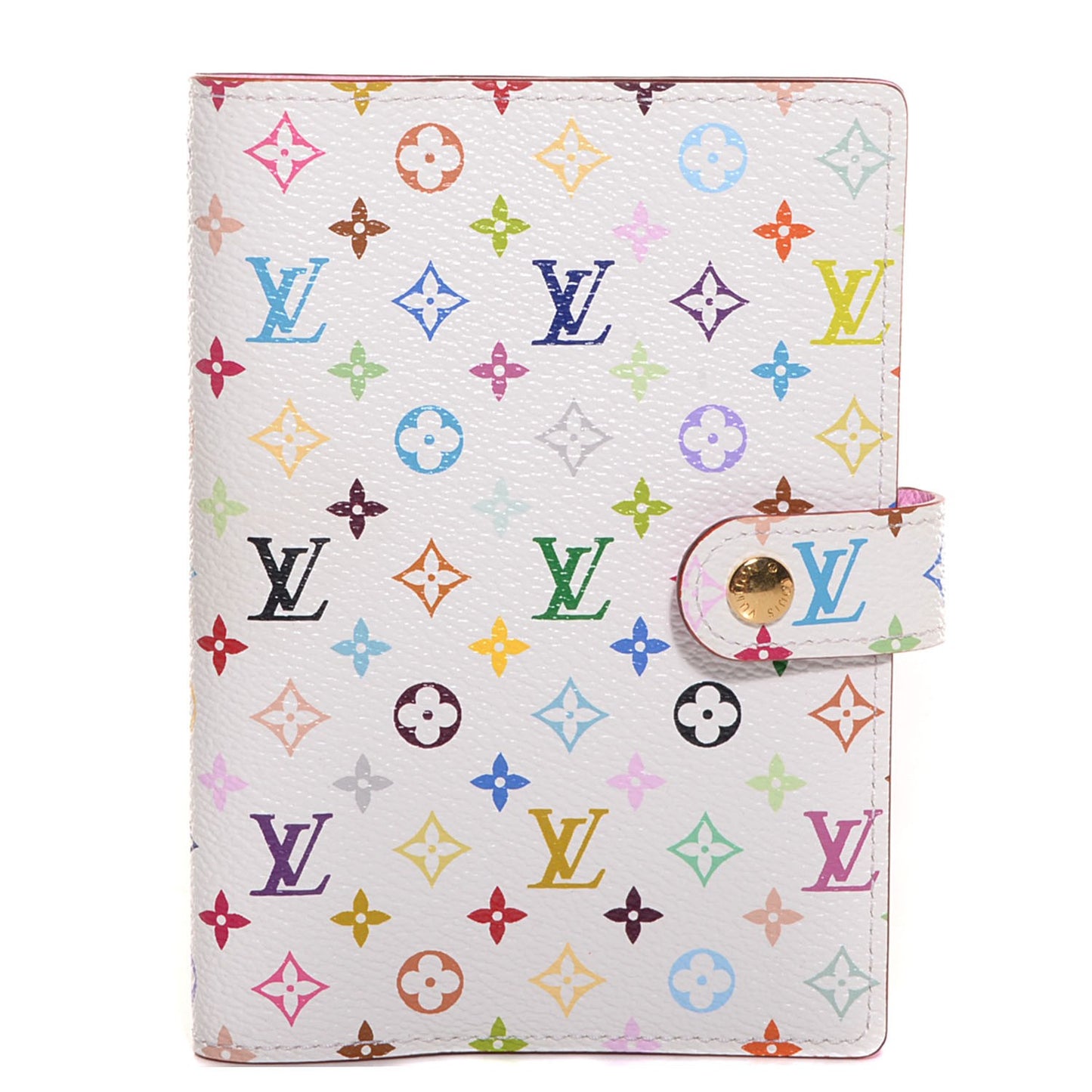 Monogram Multicolor Small Ring Agenda Cover White Litchi