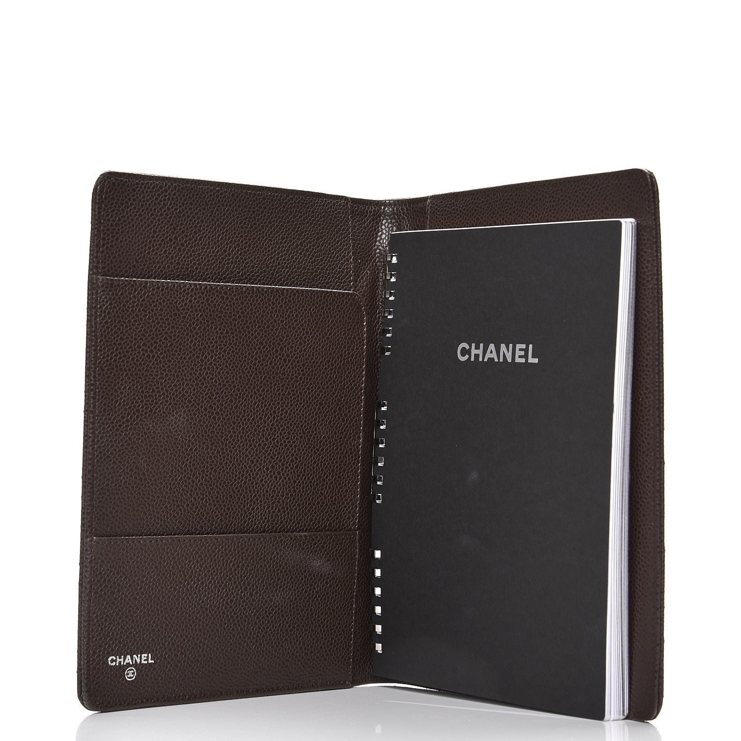 Chanel Caviar Quilted Notebook Agenda Cover Brown 5 of 9