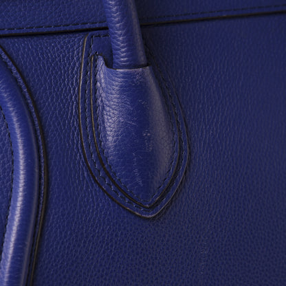 Celine Drummed Calfskin Mini Luggage Indigo 10 of 15