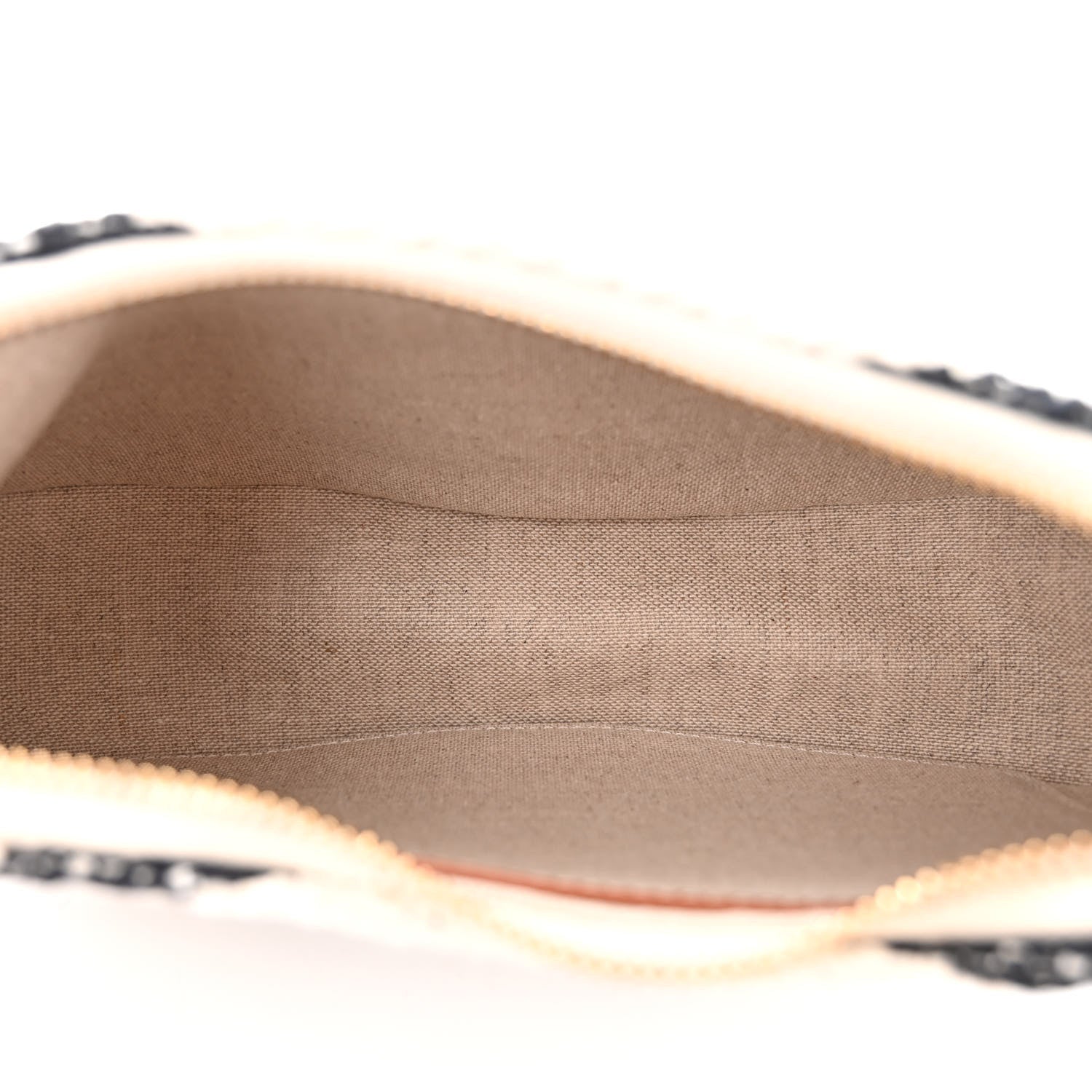Celine Textile Medium Ava Shoulder Bag White Black 5 of 11