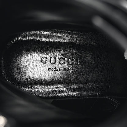 Gucci Flores Calfskin Nappa Matelasse GG 40mm Ankle Boots 37.5 Black 8 of 10