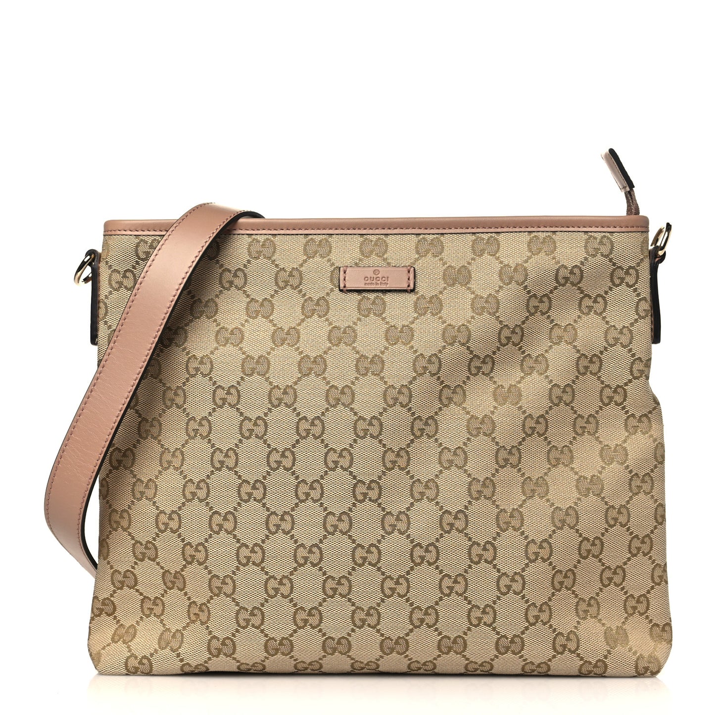 Monogram Medium Flat Messenger Bag Pink