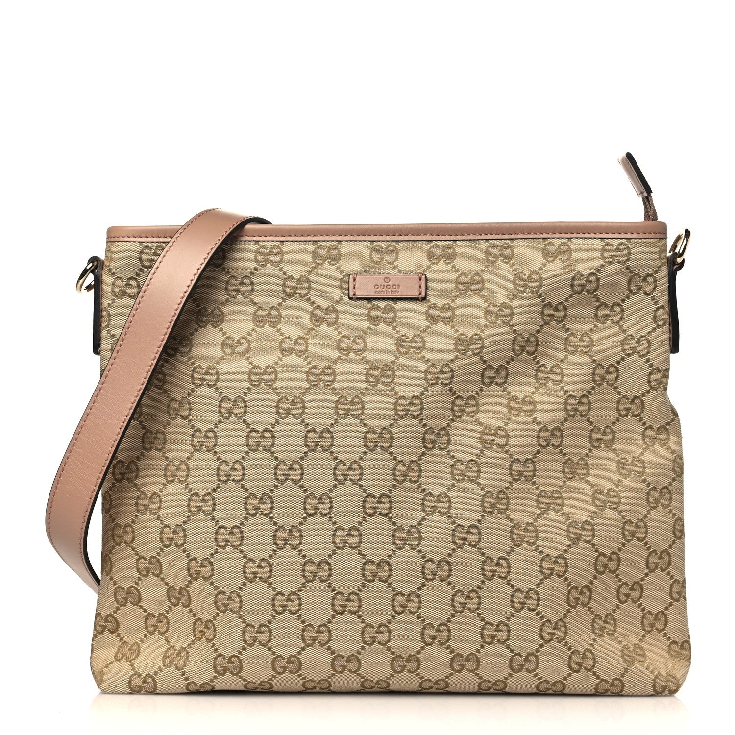 Gucci Monogram Medium Flat Messenger Bag Pink 1 of 9