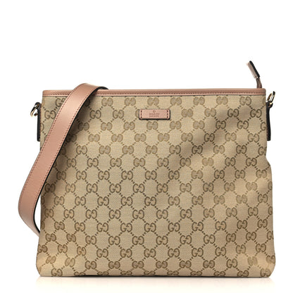 Gucci Monogram Medium Flat Messenger Bag Pink 1 of 9