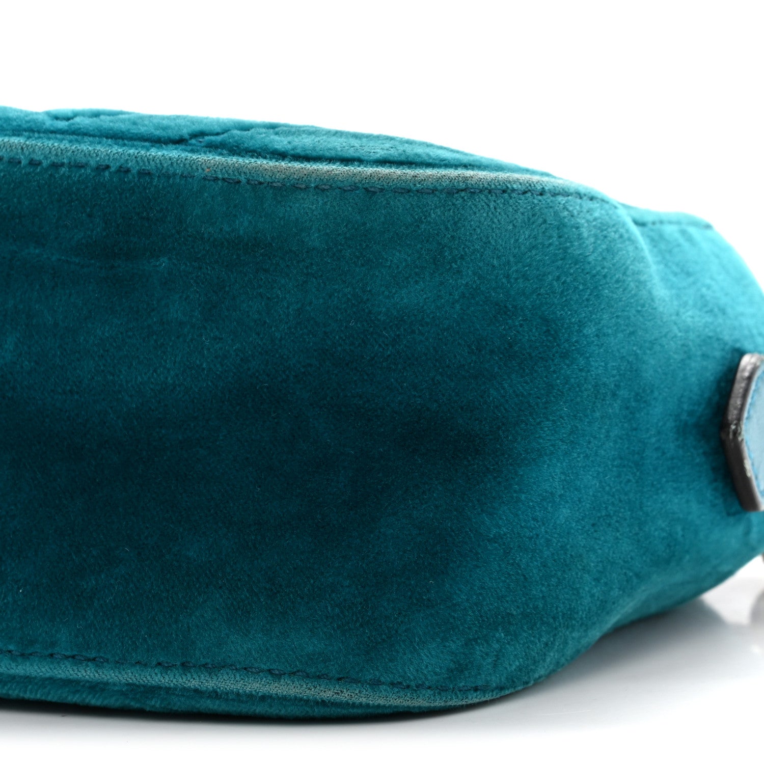 Gucci Velvet Matelasse Small GG Marmont Chain Shoulder Bag Pavone Cyan 10 of 14