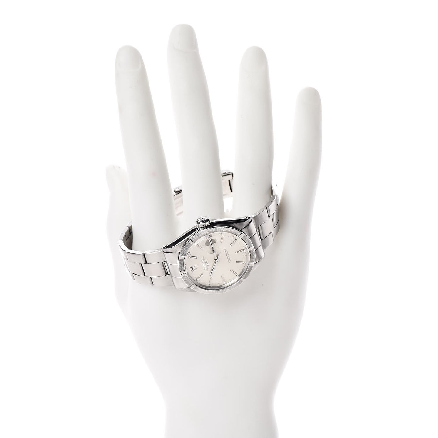 Stainless Steel 34mm Oyster Perpetual Date Watch Silver 1501