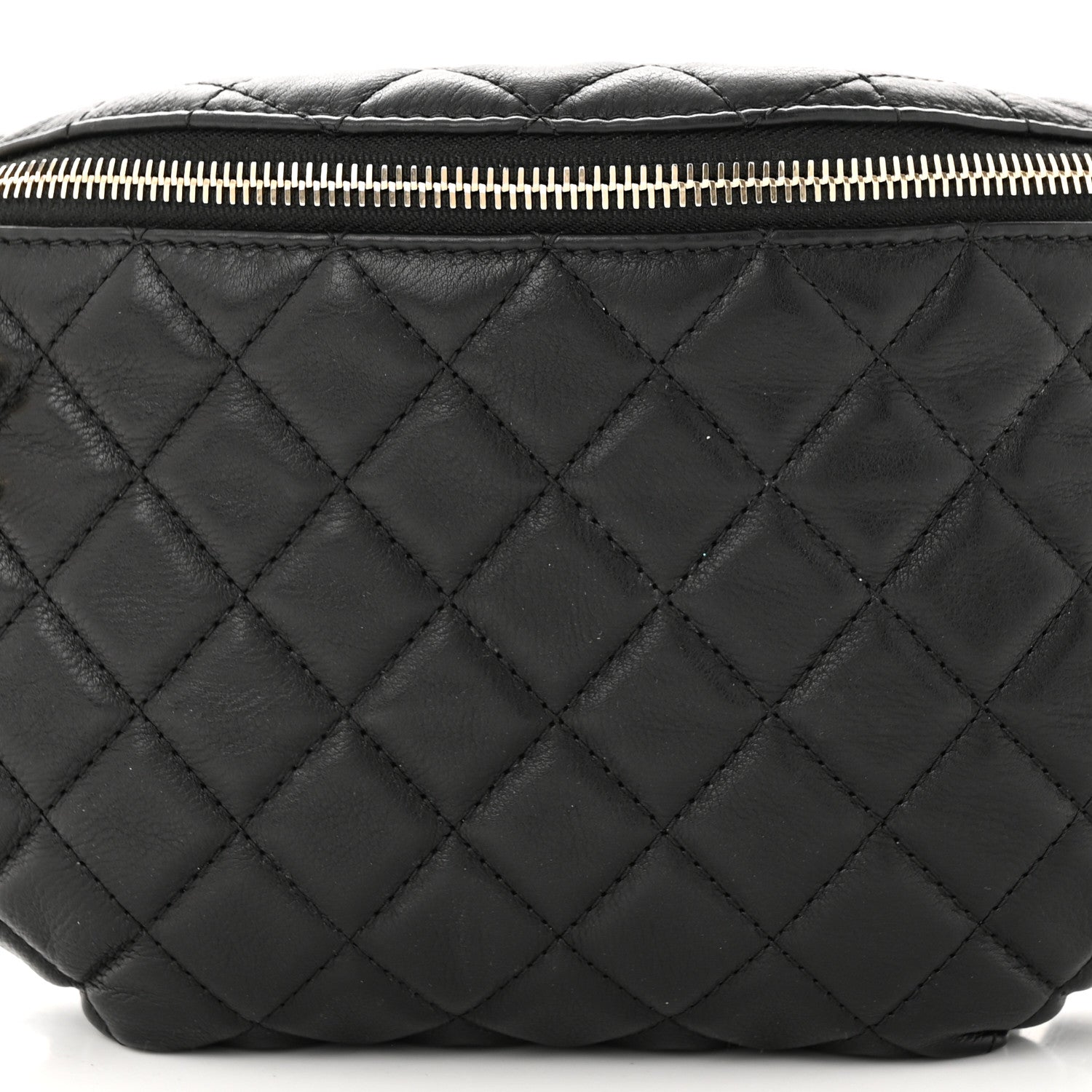 Chanel Calfskin Quilted Banane Waist Bag Fanny Pack Black 8 of 10