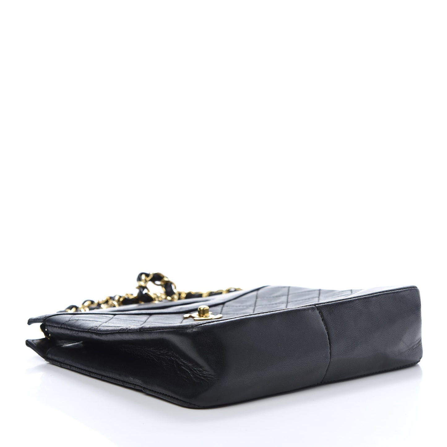Lambskin Quilted CC Shoulder Bag Black