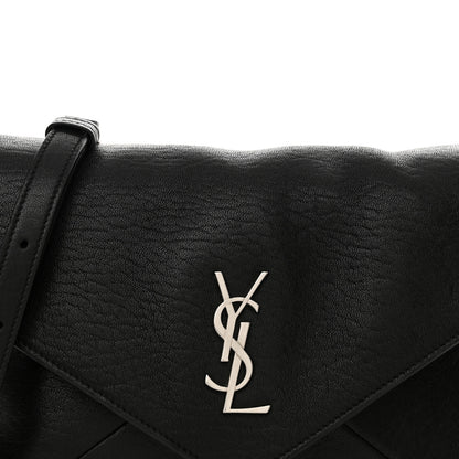 Saint Laurent Lambskin Monogram Large Pouch On Strap Black 9 of 17