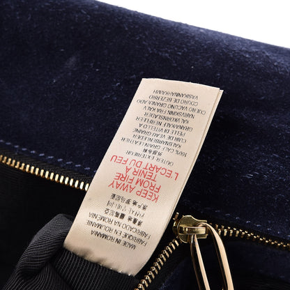 Burberry Signature Grain Large Mildenhall Shoulder Bag Blue 7 of 8