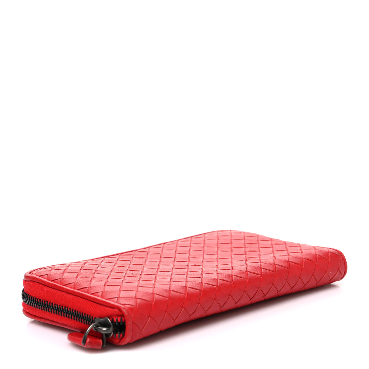 Bottega Veneta Nappa Intrecciato Zip Around Wallet Red 4 of 8