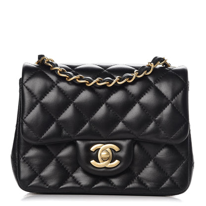 Chanel Lambskin Quilted Mini Square Flap Black 1 of 8