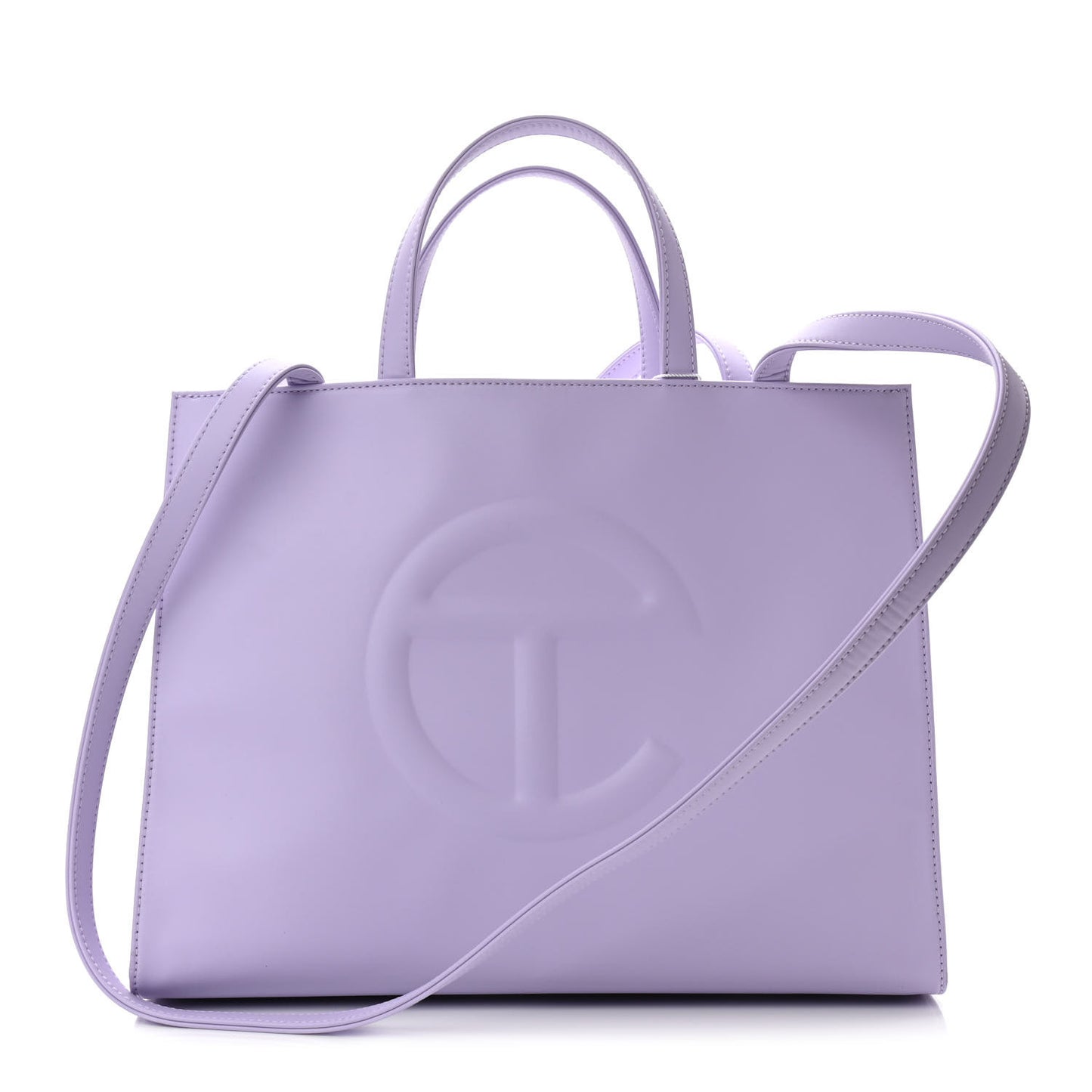 Vegan Leather Medium Shopping Bag Lavender