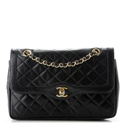 Chanel Lambskin Quilted Medium Double Flap Black 1 of 11