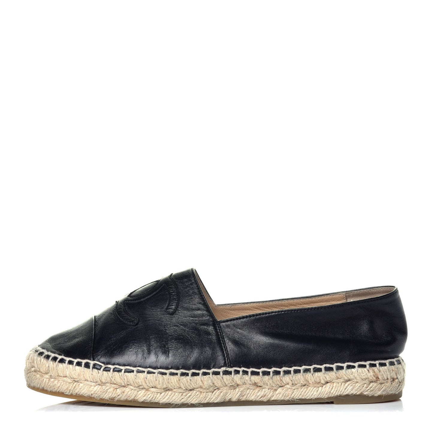 Lambskin CC Espadrilles 40 Black