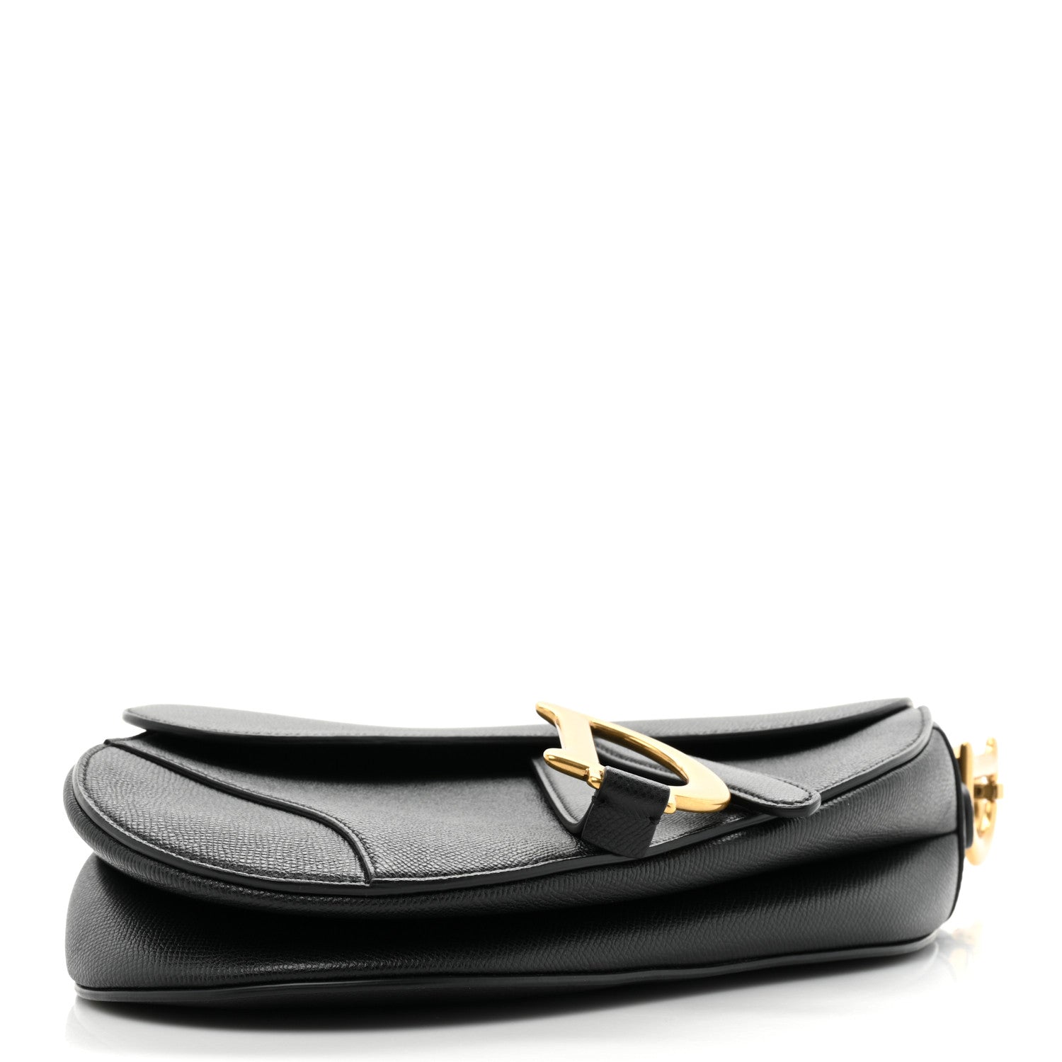Christian Dior Grained Calfskin Saddle Bag Black 4 of 9