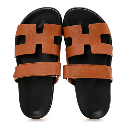 Hermes Epsom Womens Chypre Sandals 38 Naturel 2 of 11