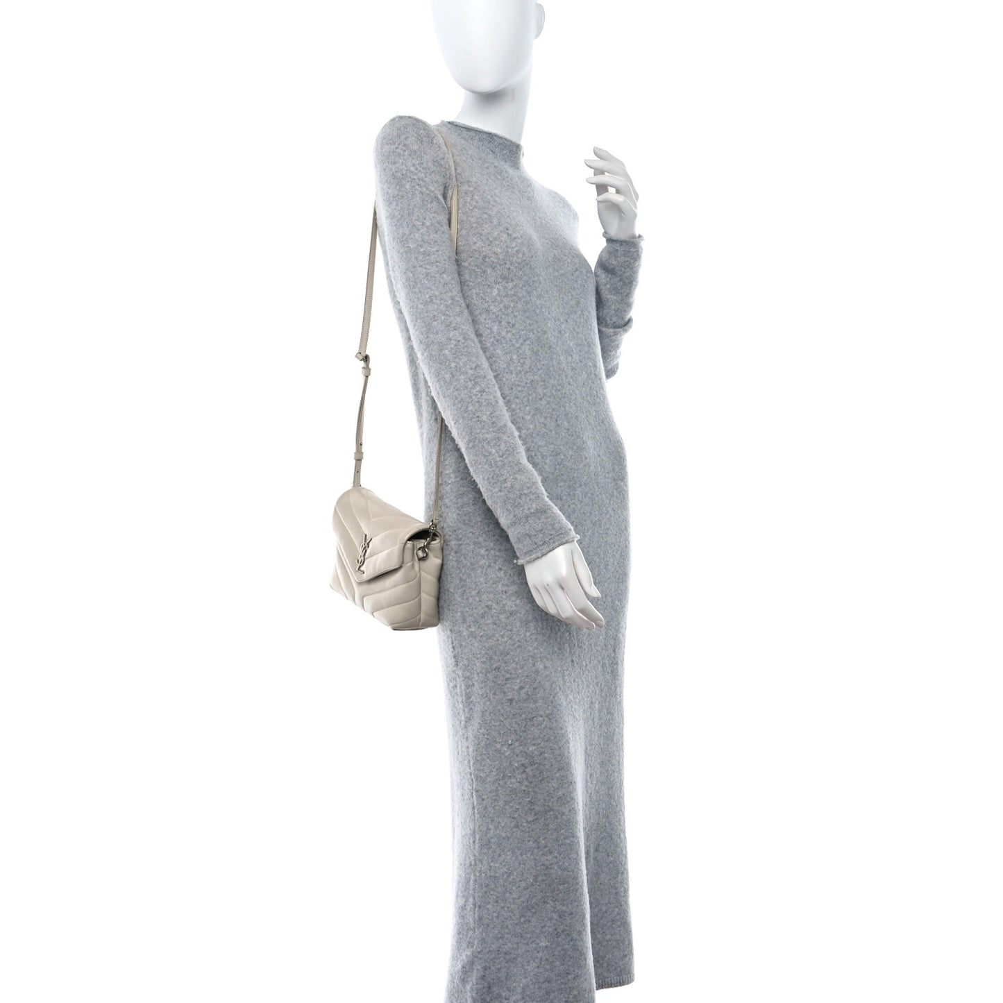Calfskin Y Quilted Monogram Toy Loulou Crossbody Bag Crema Soft