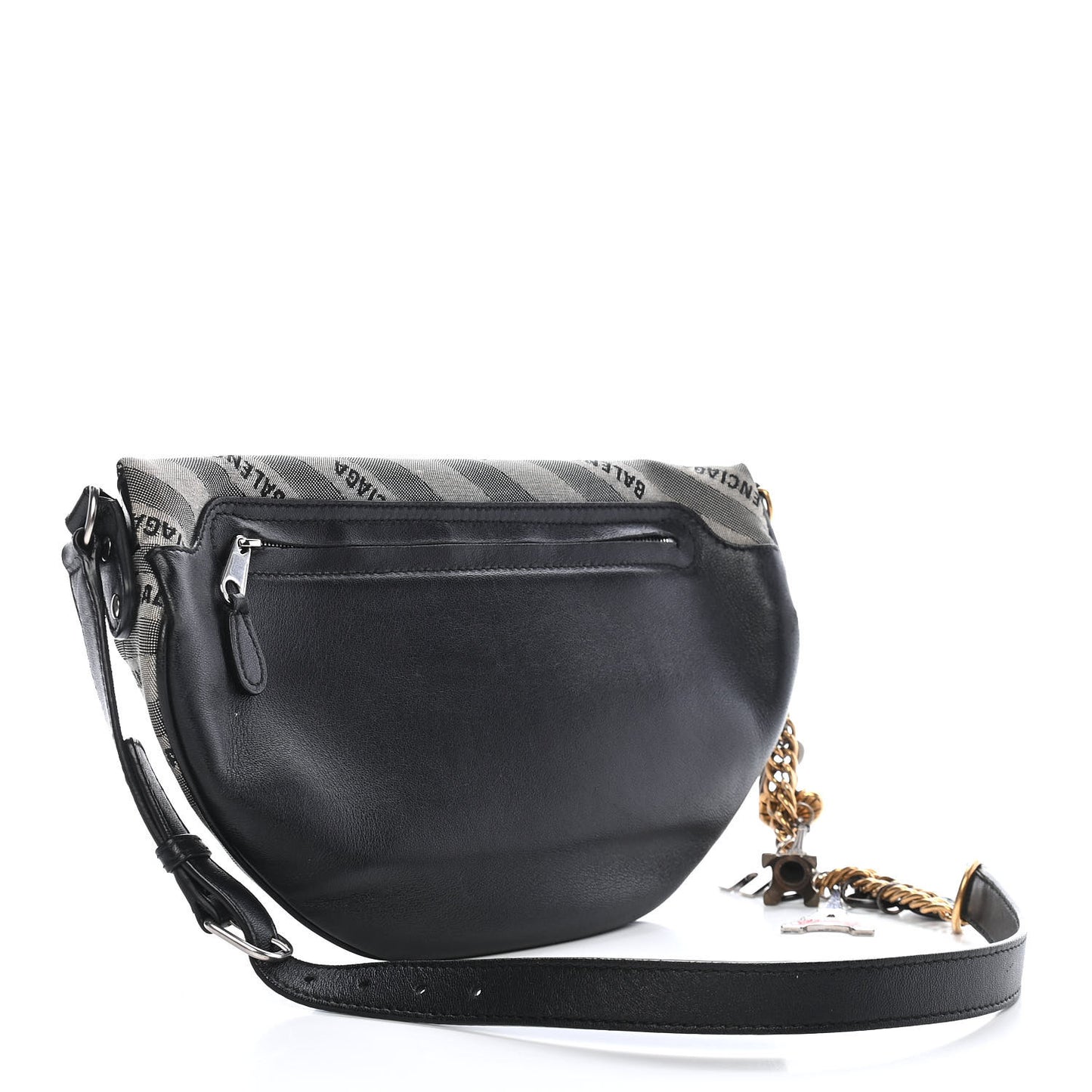 Canvas Jacquard Diagonal Allover Logo XS Souvenir Belt Bag Gris
