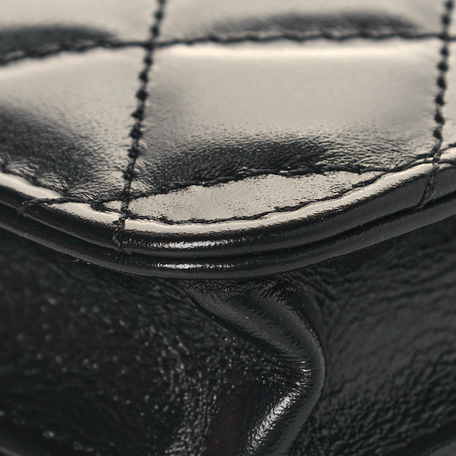 Chanel Calfskin Quilted Perfect Fit Coin Purse With Chain Black 13 of 14