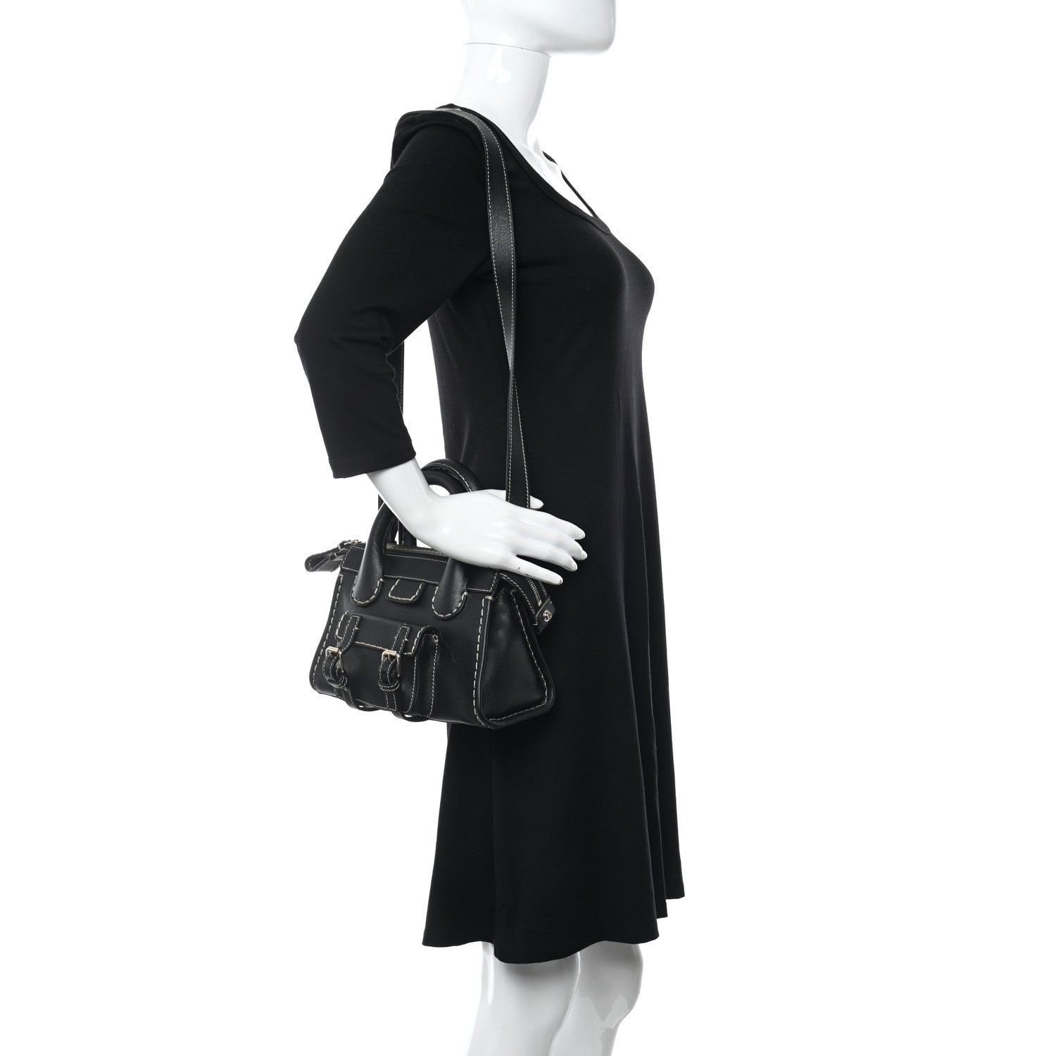 Chloe Buffalo Mini Edith Sepia Black 2 of 9