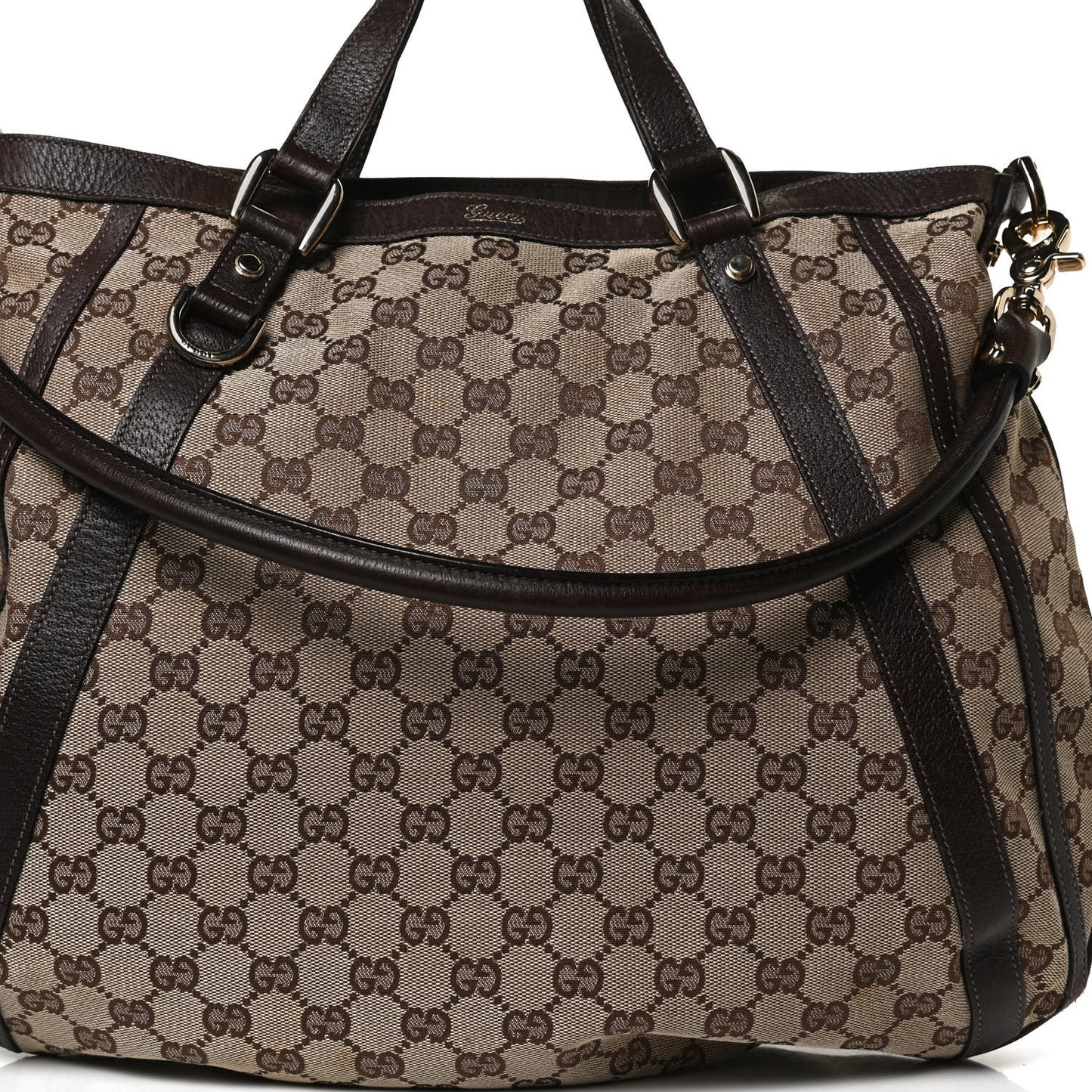 Monogram Medium Abbey Convertible Tote Dark Brown