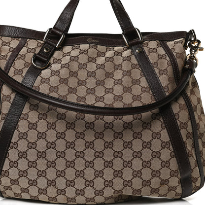Gucci Monogram Medium Abbey Convertible Tote Dark Brown 8 of 10