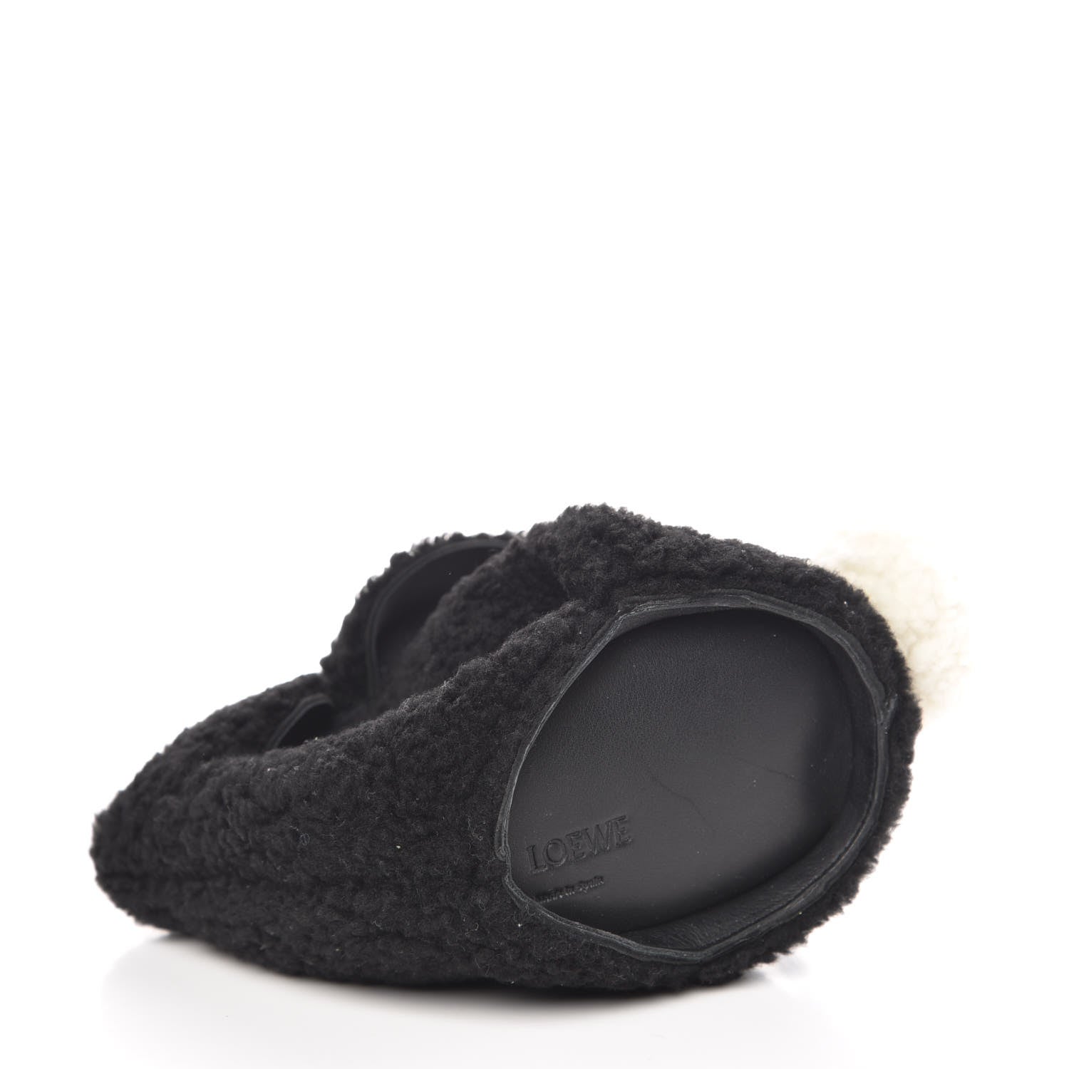 Loewe Shearling Mini Bunny Crossbody Bag Black 4 of 7
