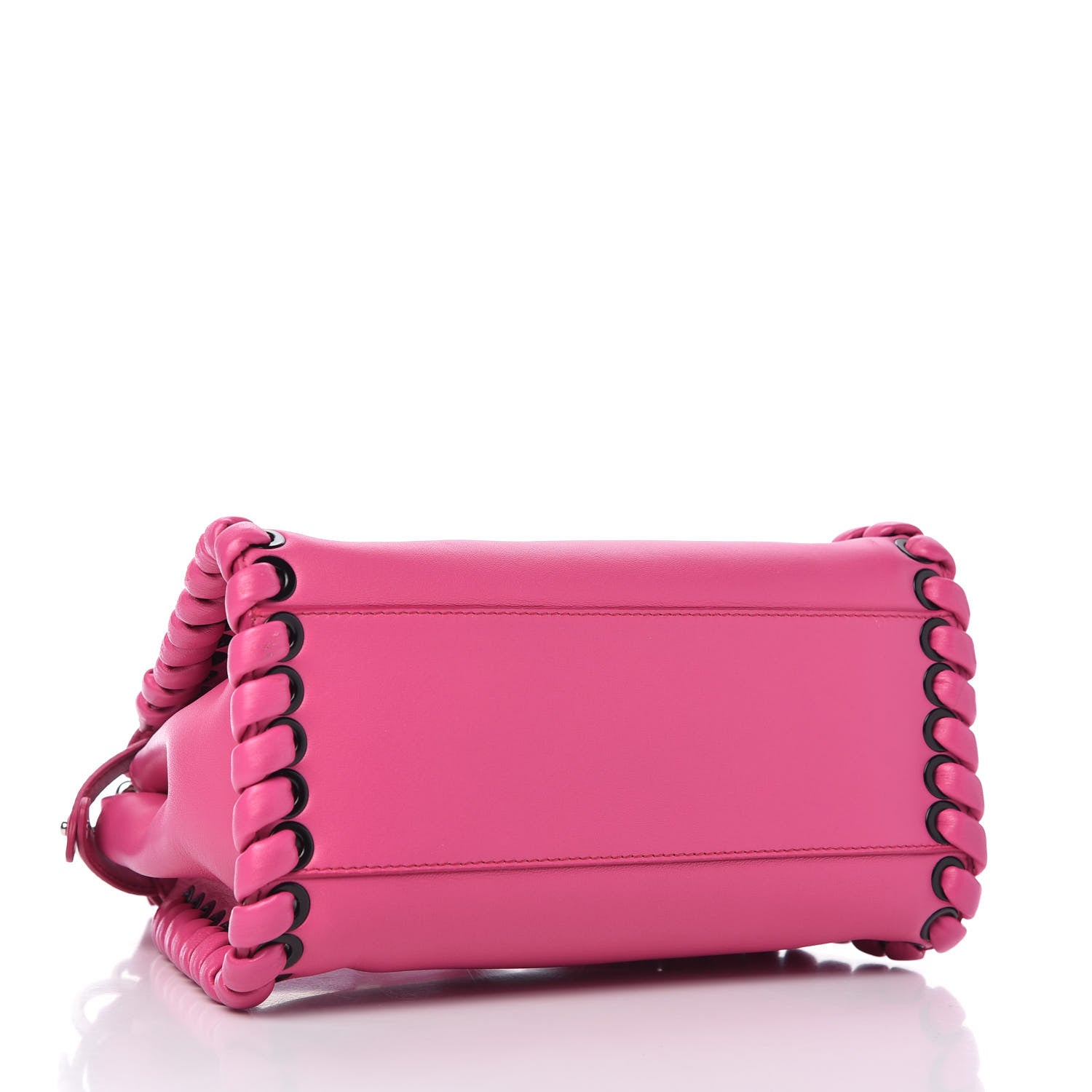 Fendi Nappa Lace Up Mini Peekaboo Iconic Satchel Geranio 4 of 9