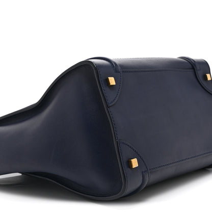 Celine Drummed Calfskin Mini Luggage Ink 10 of 11