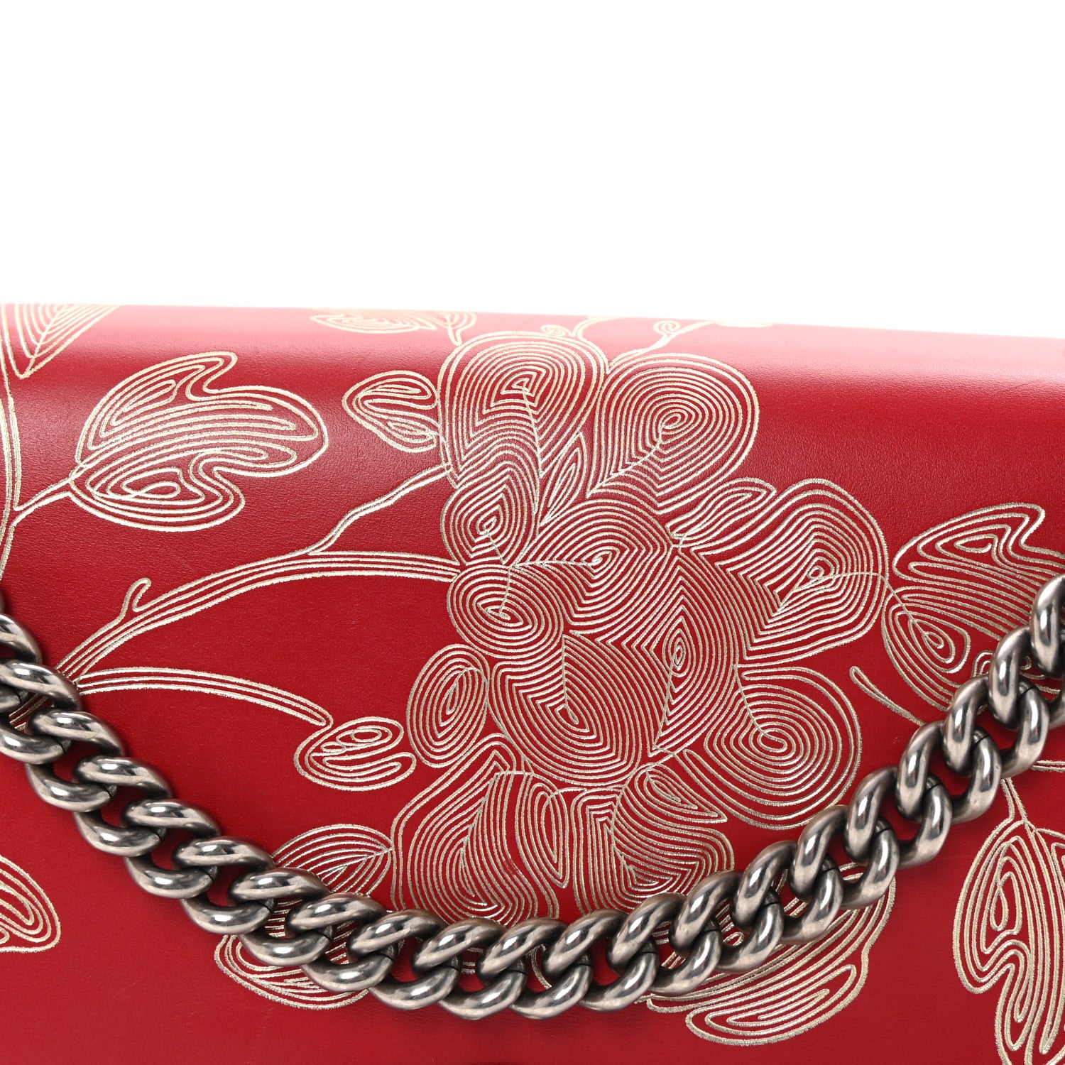 Gucci Calfskin Chinese New Year Medium Dionysus Shoulder Bag Hibiscus Red 8 of 10
