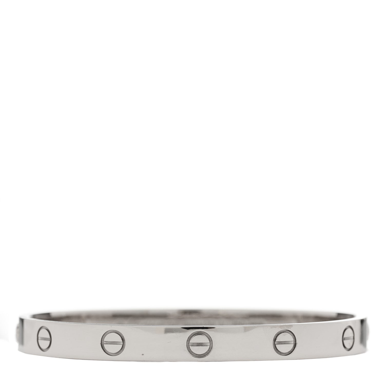 Cartier 18K White Gold LOVE Bracelet 17 1 of 8
