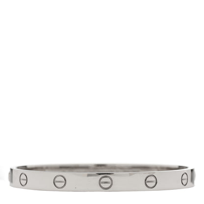 Cartier 18K White Gold LOVE Bracelet 17 1 of 8