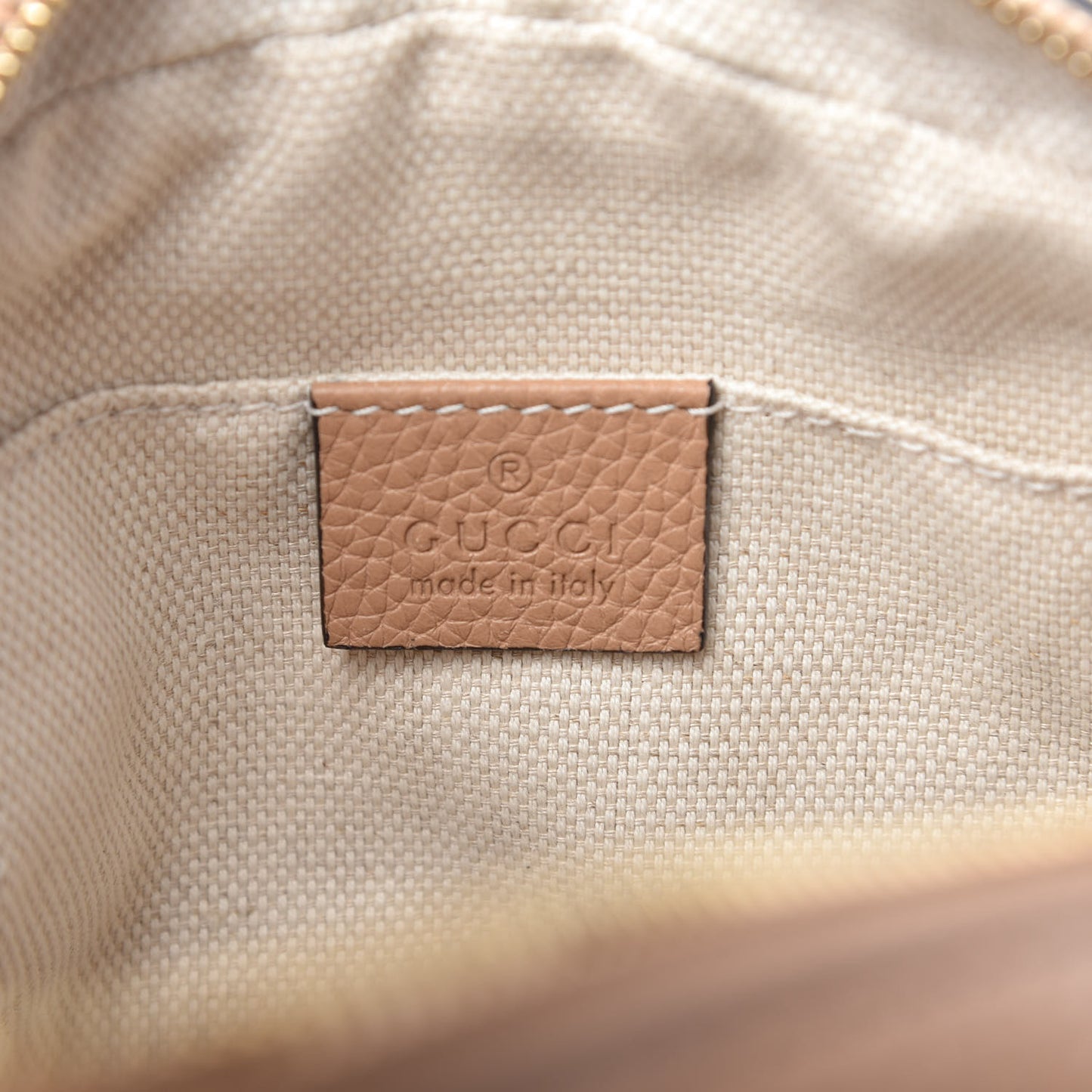 Pebbled Calfskin Small Soho Disco Bag Rose Beige