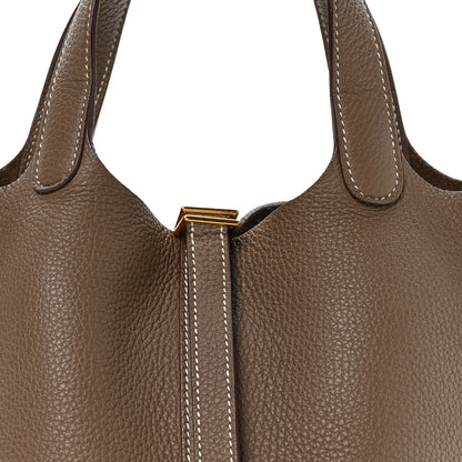 Hermes Taurillon Clemence Picotin Lock 18 PM Etoupe 8 of 10