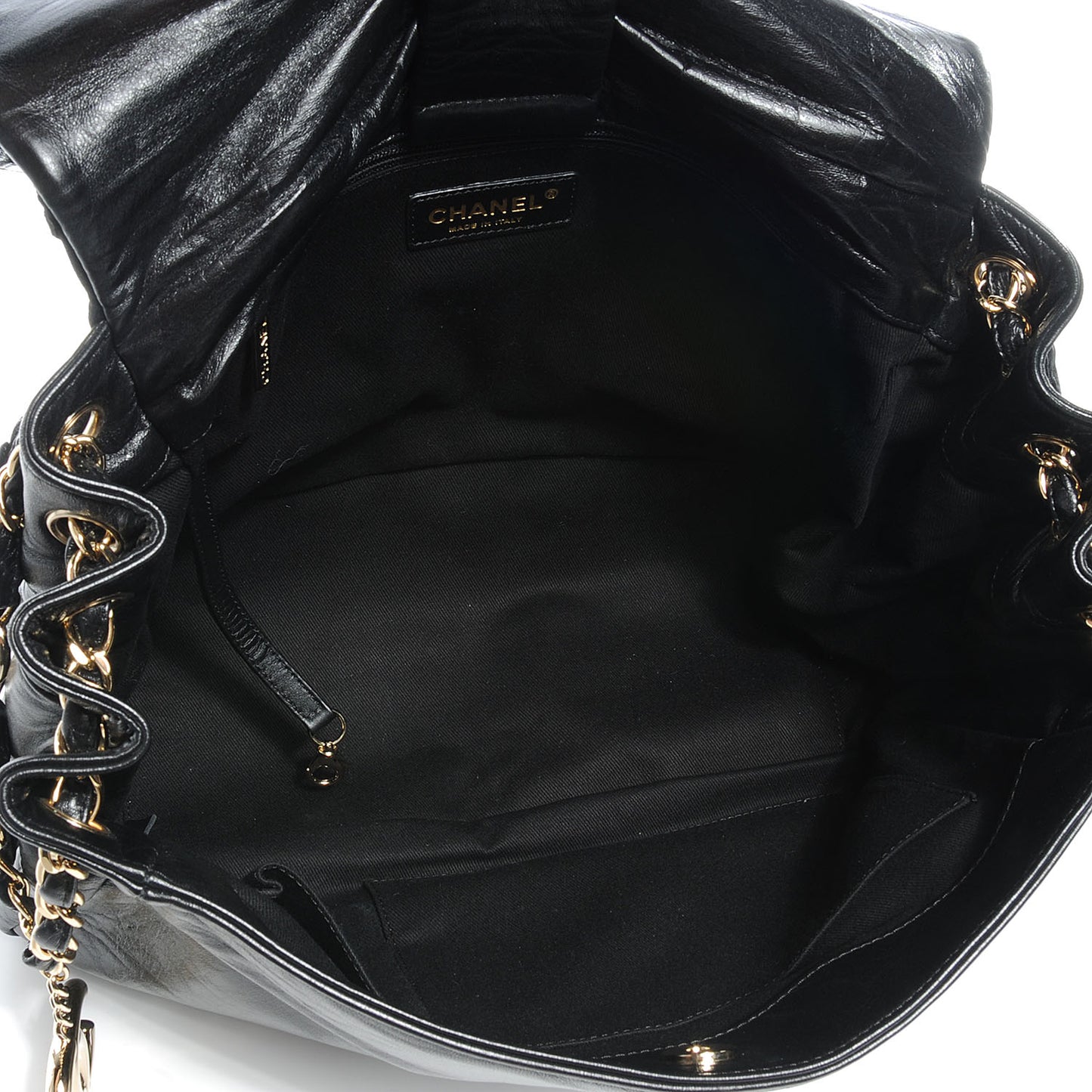 Leather Jersey Large Scales Flap Black