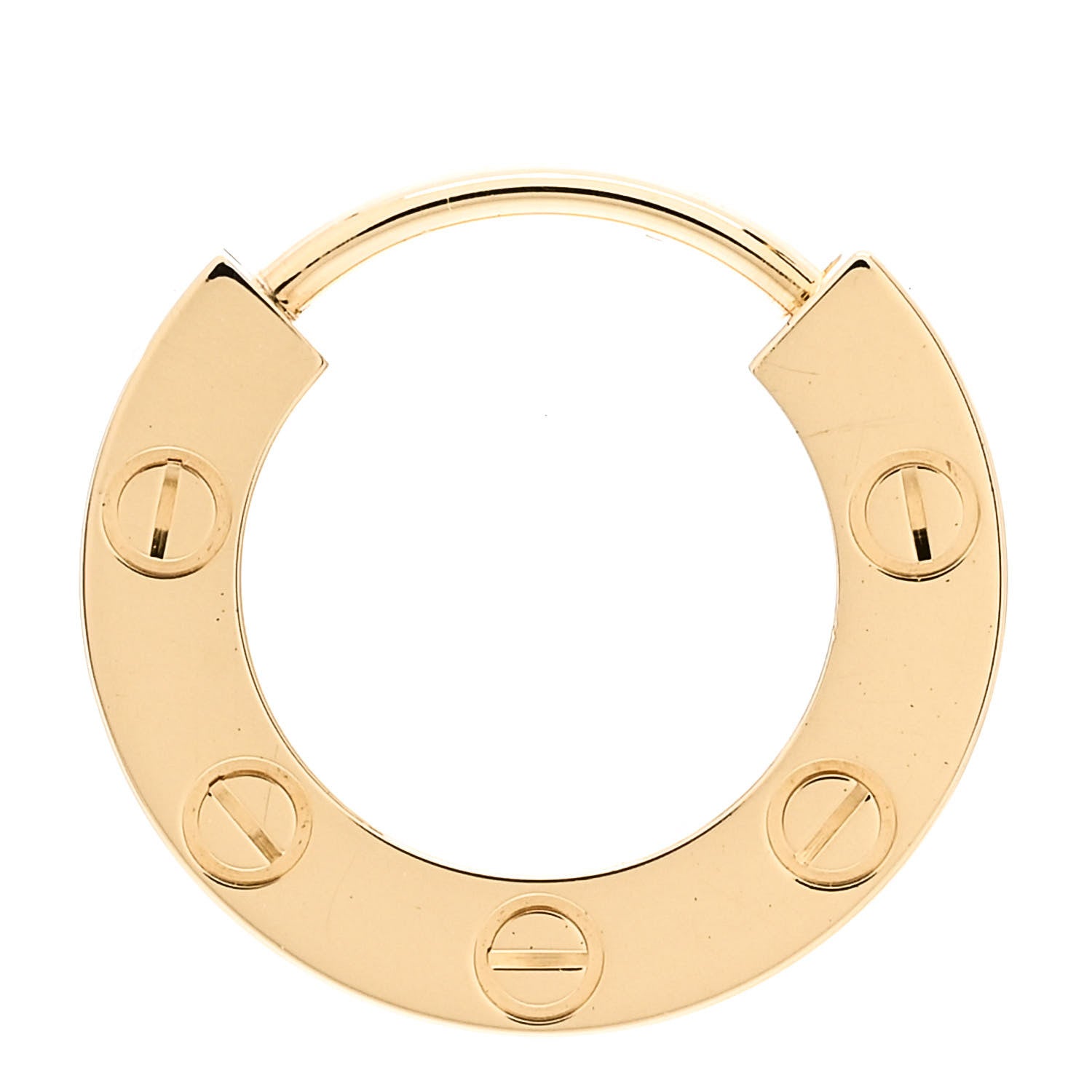 Cartier 18K Yellow Gold Single LOVE Hoop Earring 3 of 7