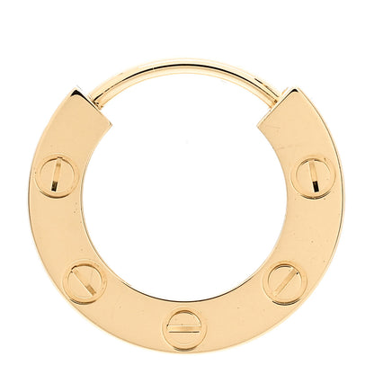 Cartier 18K Yellow Gold Single LOVE Hoop Earring 3 of 7