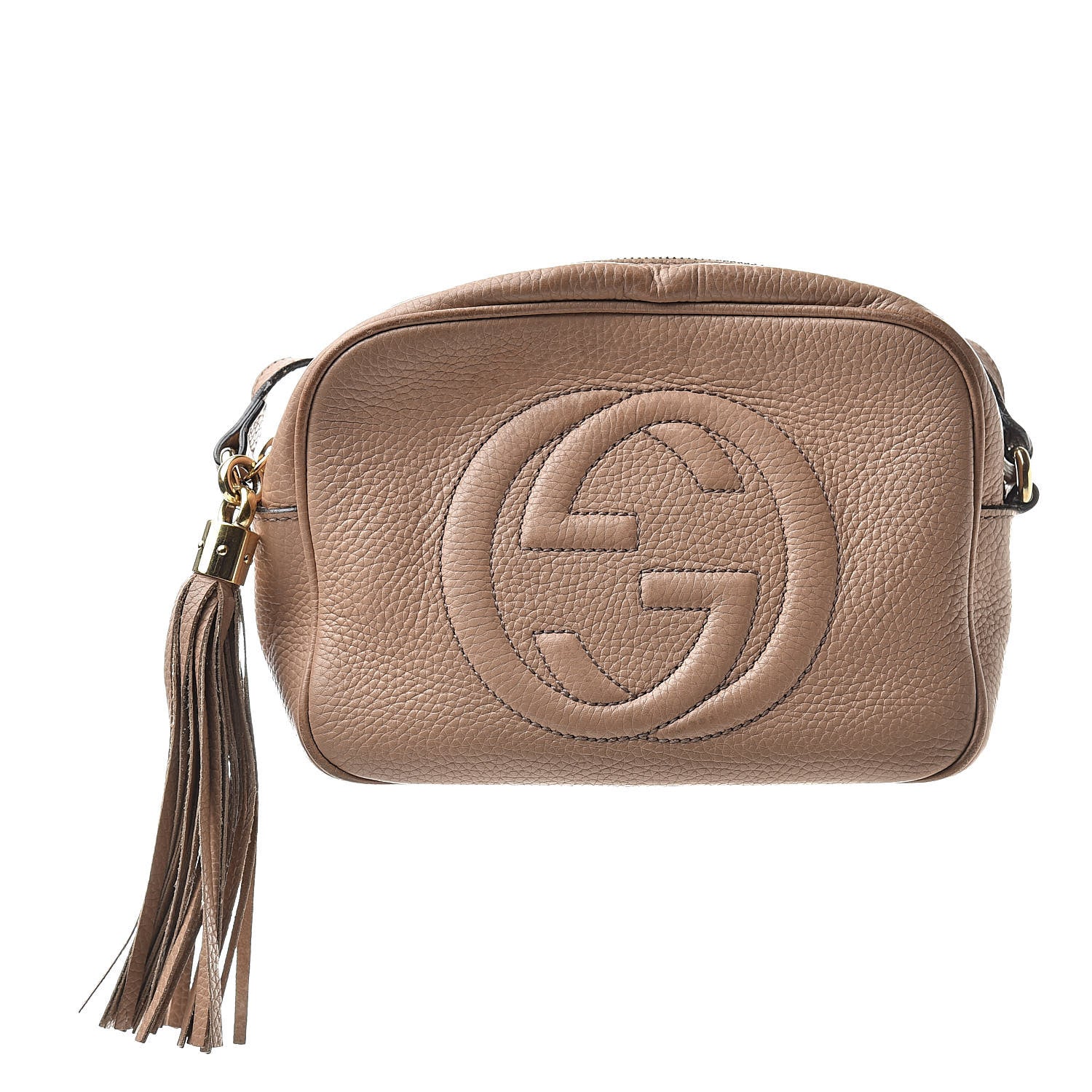 Gucci Pebbled Calfskin Small Soho Disco Bag Rose Beige 1 of 23