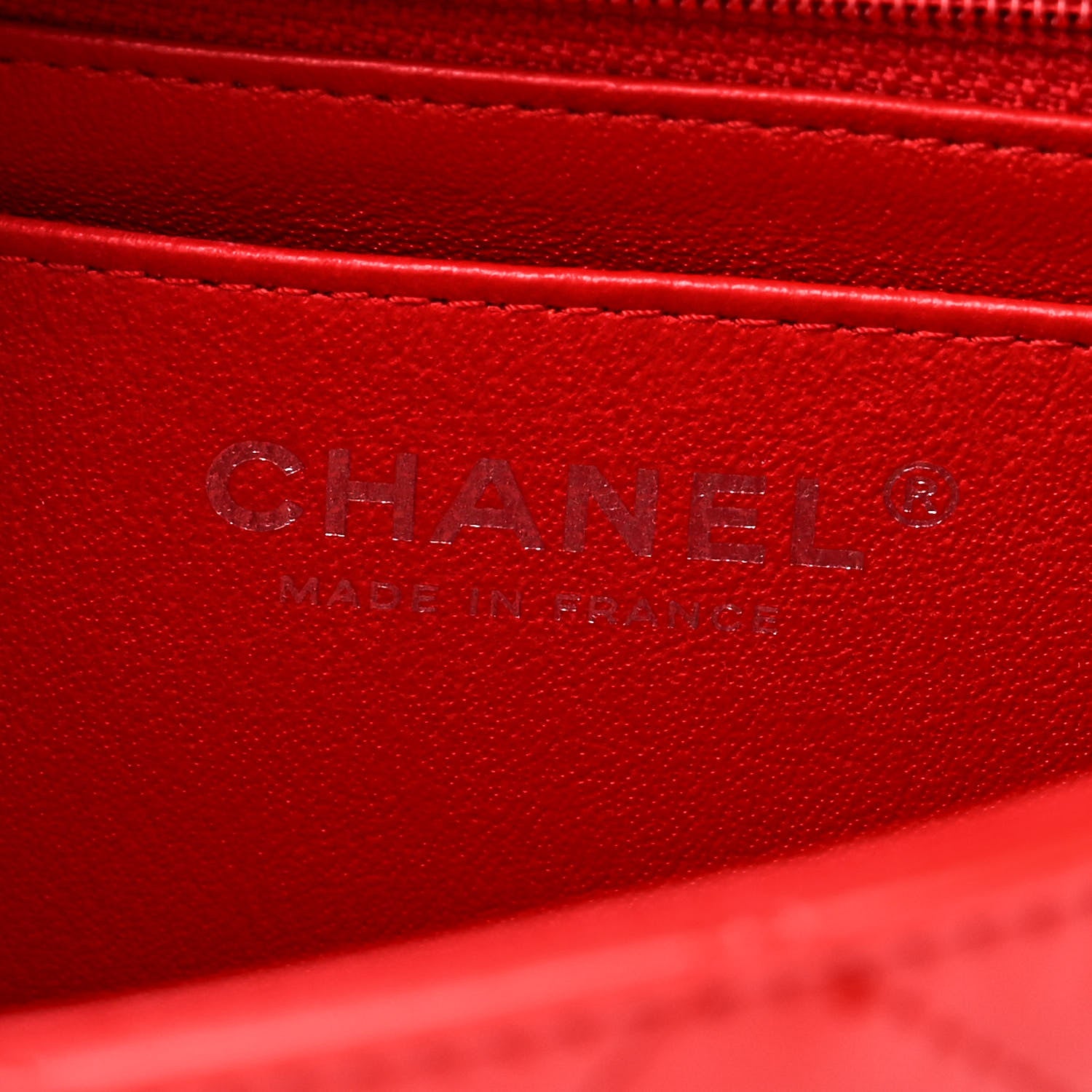 Chanel Patent Calfskin Quilted Bi-Color Mini Rectangular Flap Red Black 6 of 10